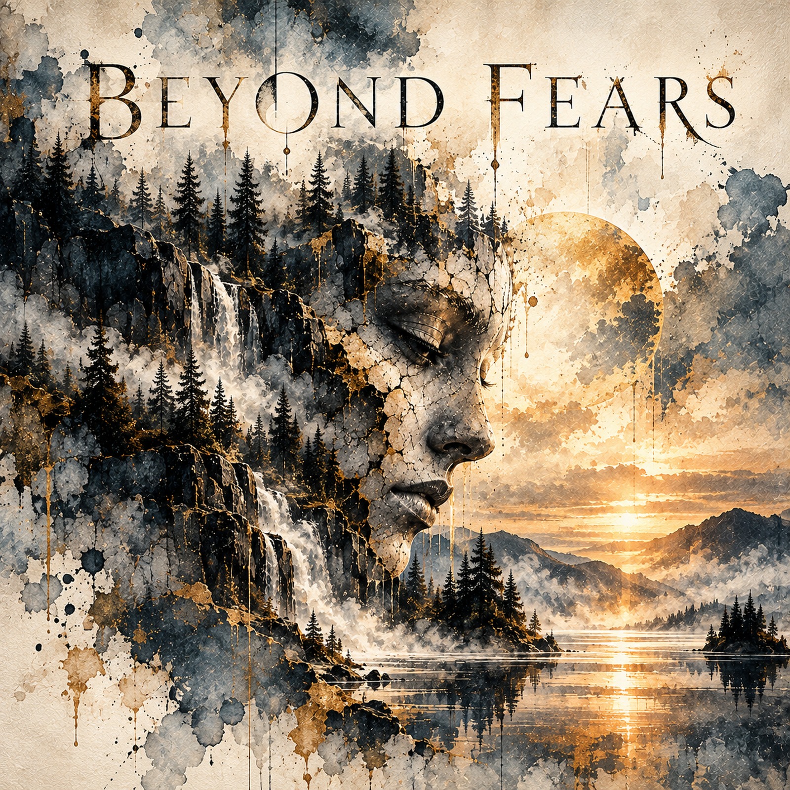 Watercolor surrealist artwork for BEYOND FEARS